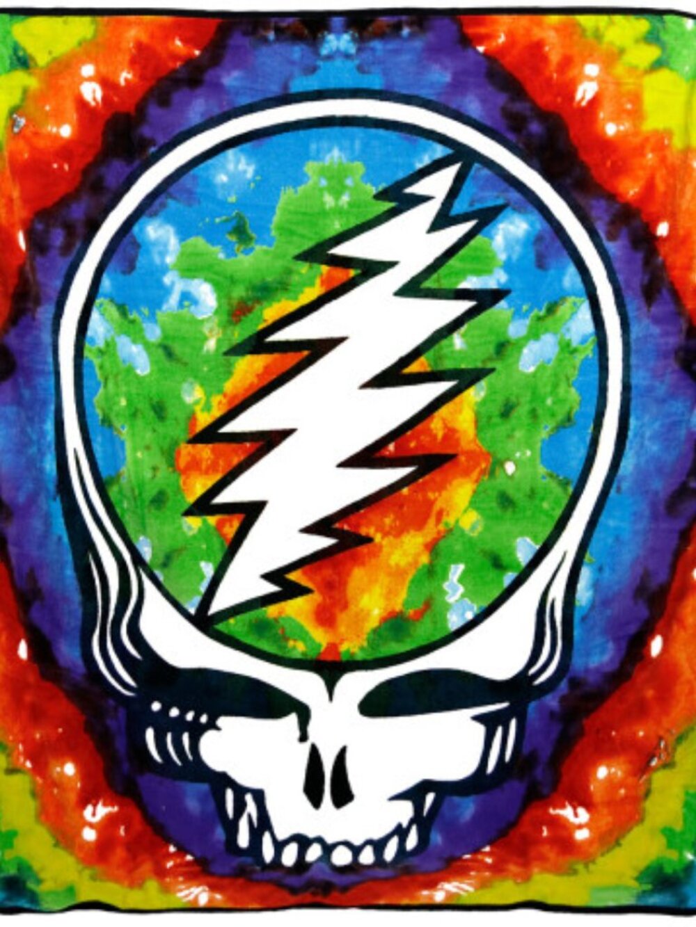 Grateful Dead SYF Tie-Dye Blanket ~ 50" x 60" ~ Officially Licensed ~ Brand New!